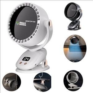 USB Portable Electric Desktop Fan With Digital Display